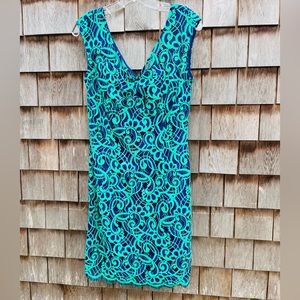 Lilly Pulitzer Blue and Green Lace Dress